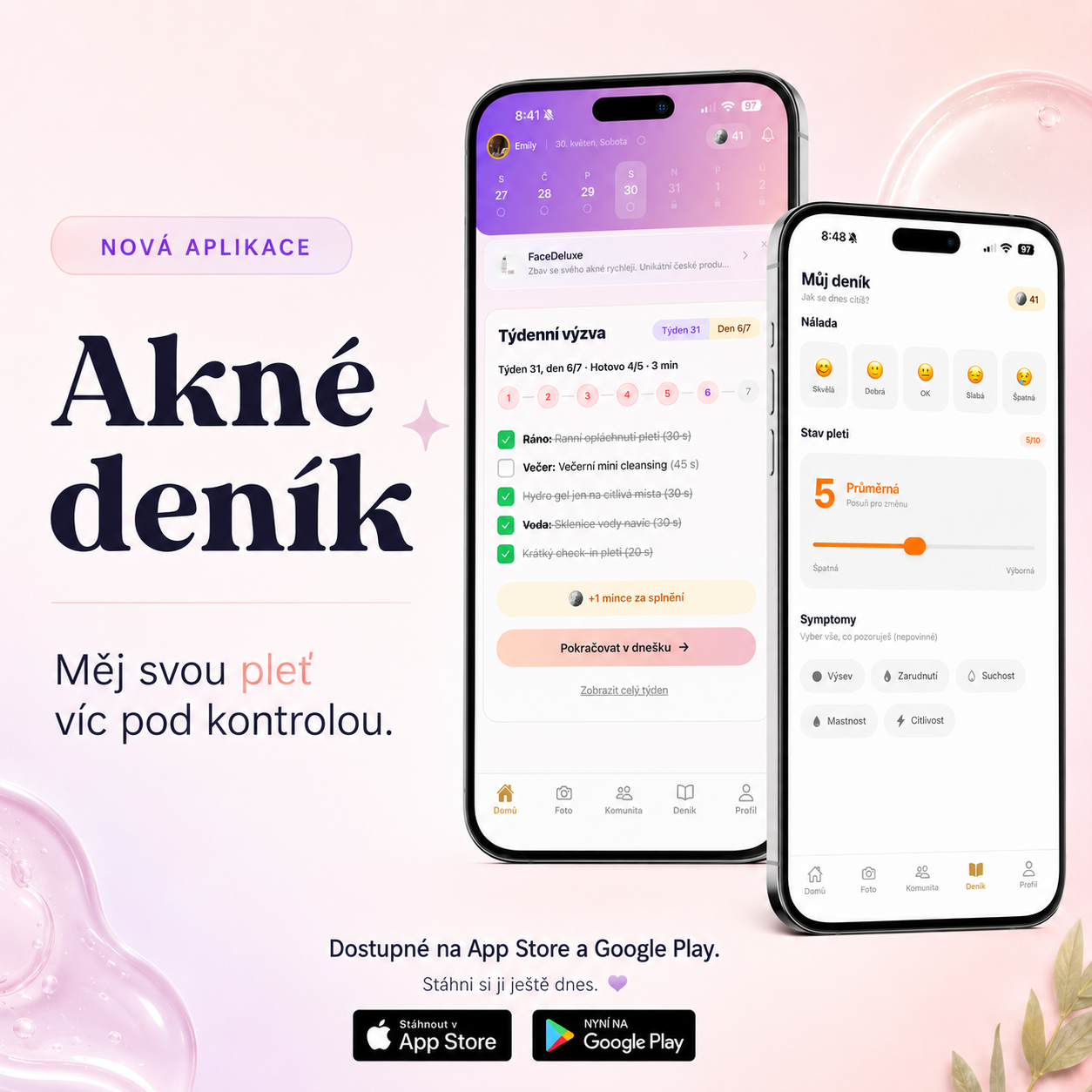 Akné deník: mobilní aplikace, která vám pomůže lépe porozumět vaší pleti