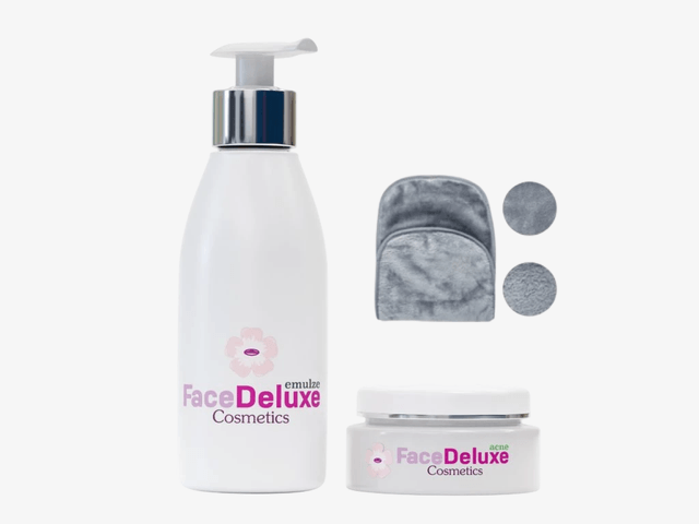 FaceDeluxe set + odličovací hadřík — česká kosmetika proti akné