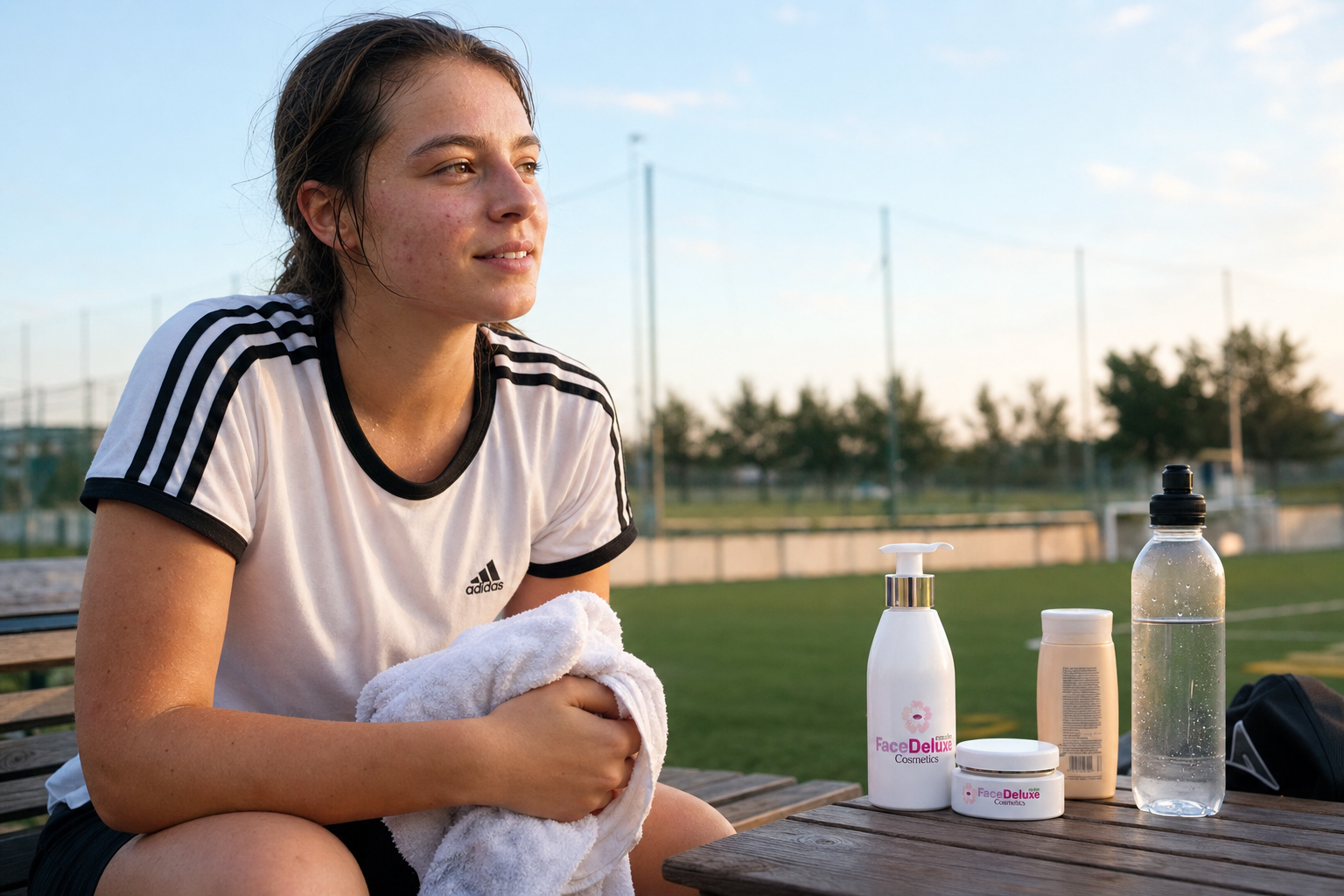Akné po letním fotbale: pot, SPF a čistá pleť